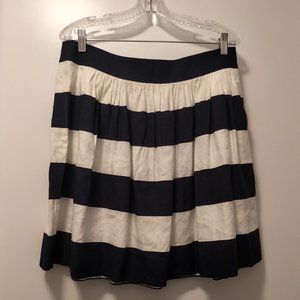 Banana Republic Navy and white strip skirt size 12